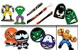 40 Marvel SuperHero Small Toy Party Favors - Stickers and Balloon