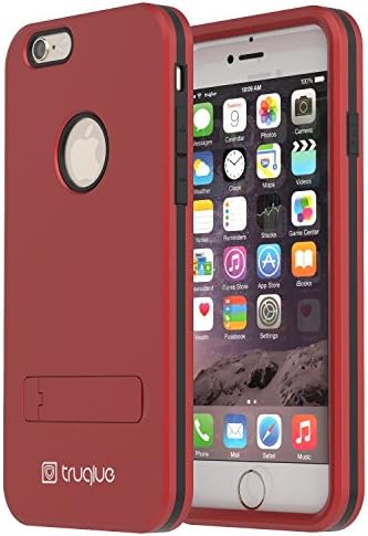 iPhone 6 Case, TruGlue Protective Rugged TPU Case with Build-In Stand Case for iPhone 6 4.7 Inch Red
