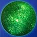 Holiday Lighted Crackle-Look Plastic Hanging Snowball Globe - Green