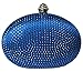 Chicastic Glitter Metallic One Ring Clutch Evening Purse With Rhinestones
