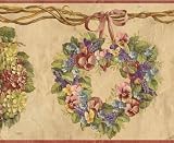 Wine Wreath Collection Wallpaper Border