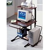 New Computer Desk With Printer Stand with Mahogany Finish