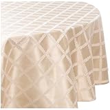 Lenox Laurel Leaf 70-Inch Round Tablecloth, Ivory