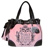 Jiucy Couture Daydreamer Pink Velour Logo Tote
