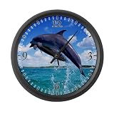 Large Wall Clock Dolphins Singing