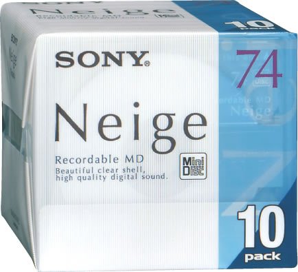 Childrens Toyshop  Electronics : Sony Neige 74 minute blank minidisc 10 disc pack