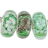 Low price 3 Murano Beads with Solid Sterling Silver Core for European Charm Bracelet