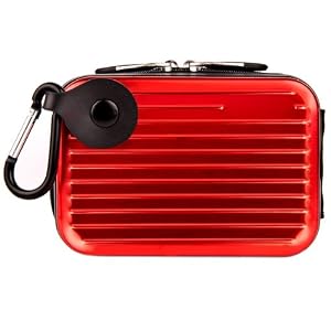 Fire Red VG Pascal Edition Durable Camera Carrying Case with Protective Hard Metallic Exterior for Canon PowerShot ELPH 320 HS IXUS 240 HS 530 HS IXUS 510 HS 110 HS IXUS 125 HS 520 HS IXUS 500 HS 310 HS IXUS 230 HS 510 HS IXUS 1100 HS 100 HS IXUS 115 HS 300 HS IXUS 220 HS Compact Digital Camera + Un