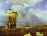 Aivazovsky, Ivan - The Great Roads at Kronstadt. Hand Painted Reproduction Oil on canvas