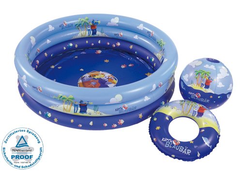 Happy People 77757 - K&auml;pt\'n Blaub&auml;r Pool-Set Pool, 3 Ringe, Wasserball, Wasserring Preisvergleich