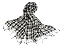 UBI Women's Plaid Plush Square Scarf