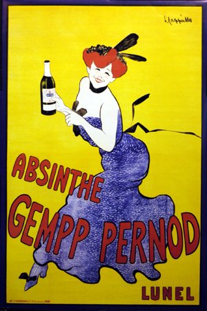 (24x36) Vintage Art Deco Absinthe Gemmp Liquor French Poster