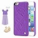 For Apple iPhone 6 6s 4.7'' Case, FLOVEME [Slim Fit] [Make Up Hidden Mirror] Luxury Beauty Girly Wallet Card Slots Holder [Kickstand Feature] Hard PC Back Protection Cover, Purple