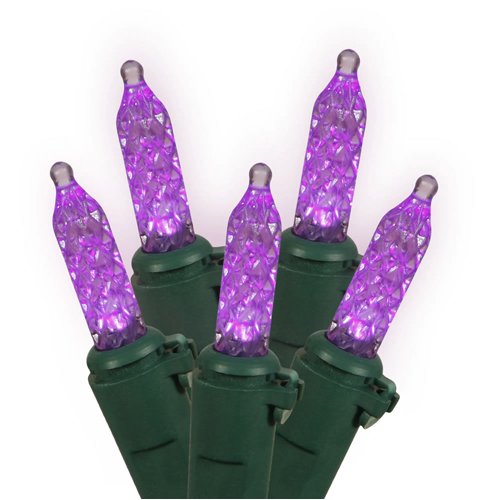 Set of 70 LED Purple M5 Mini Christmas Lights - Green Wire Set of 70 LED Purple M5 Mini Christmas Lights - Green Wire