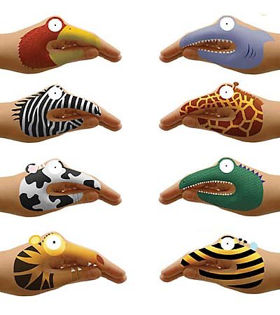 Non-Toxic Talking Animal Hand Tatoos, Set of 8