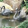Brass Baron Ruffled Swan Large