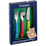 Viners 3 Piece Childrens Cutlery Set - Easy Grip