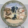 Artworks Home Accents~ Rascals Become Legends (Lab Puppies) ~Wood WALL CLOCK~ code 056