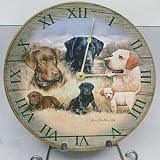 Artworks Home Accents~ Rascals Become Legends (Lab Puppies) ~Wood WALL CLOCK~...