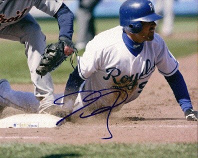 Autographed/Hand Signed 8x10 Photo David Dejesus Kc Royals