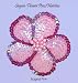 Sequin Flower Pin / Hair Tie ~ Edged Pink