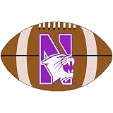 Fanmats Northwestern Wildcats Football-Shaped Mats