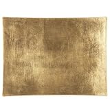 Lacquered Rectangular Chargers - Gold (Set of 4)