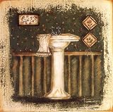 Bathroom Sink FINEST BRAND CANVAS Print With Added Heavy BRUSHSTROKES Grace Pullen 10×10