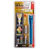 Produkt-Bild: Mag-Lite SP2211H Mini Maglite 2AA Multimode LED-Taschenlampe 17 cm blau mit max. 31 Std. Leuchtdauer inkl. 2 Mignon-Batterien und Nylonholster