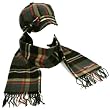 Winter Plaid Ribbon Bow Newsboy Cabbie Hat Softer Than Cashmere Scarf Gray