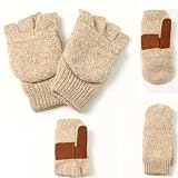 Urban Boundaries Mens Ragwool Convertible Fingerless Glove/Mitten - Classic Ragwool