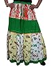 Indiatrendzs Womens Cotton Long Skirt Blue Floral Printed lacework Maxi Skirts