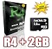 Electronics : Digizo R4 DS SDHC (same as DSTT, Supercard, M3) + 2GB MicroSD Memory Card