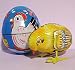 Wind Up Tin Chick In Egg