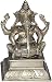 Ganesh Statue Playing Dholak Brass Figurine 4 x 3 x 5.5 inches (ganeshmb001D)