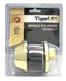 Tools & Hardware : Chrome Single Deadbolt Lock