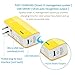Pisen 5000mAh Power Bank with Foldable AC Plug 1A/2A for iPhone, iPad, Samsung and More (Lemon Yellow)