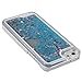 Yoption Transparent Plastic 3D Glitter Quicksand and Heart Liquid Case for Apple iPhone 5 5S SE