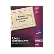 Inkjet Mailing Labels, 8-1/2"x11", 25/PK, Clear