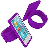 Purple Armband Sport Gym Watchband Silicone Rubber Gel Soft Skin Case Cover for Apple iPod Nano 7th Generation 7G 7