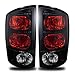 SPPC Dark Smoke Euro Tail Lights Assembly Set for Dodge Ram - (Pair) Includes Driver Left and Passenger Right Side Replacement