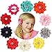 QandSweet Girls' Hair Clips with Jeweled Flower Ms Brooch for Toddler Girl Teens Womens (13 Pieces 3.5