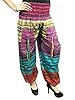 Boho Indi Pants Trousers Multi Color Print Gypsy Bellydance Hippy Yoga Chic Jumpsuit