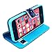 GoodPro Leather Wallet Case Flip Cover with Card Holder Bundle with Screen Protector, Stylus and Cleaning Cloth for Apple iPhone 5C