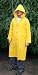 River City Rainwear Classic .35mm PVC Poly 49 Raincoat with Detachable Hood, Yellow M
