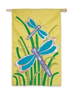 Sparkling Dragonfly Dance Regular Size Applique Flag