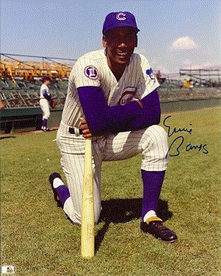 Autographed/Hand Signed Ernie Banks Chicago Cubs 8x10 Photo