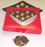 Scott's Cakes 1 Pound Dark Chocolate Covered Caramels in a Heart Box