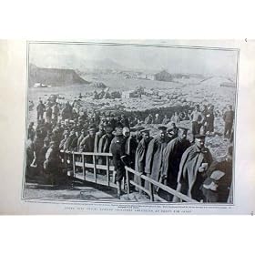 Prisonniers Russes Entrant Dans l'Exil Dans la Copie du Japon 1905