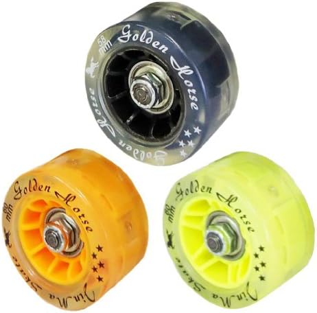 GoldenHorse Multicolor Light Up Quad Roller Skate Wheels